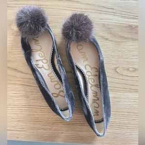 Sam Edelman pointy velvet ballet flats size 8